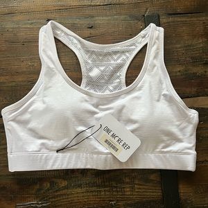 White Bomber Sports Bra